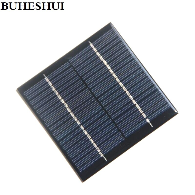 BUHESHUIB 1.2 W 18 V Epoxy Zonnecel Polykristallijne Zonnepanelen Module DIY Solar Charger Voor 12 V Batterij Onderwijs 100*100*3 MM