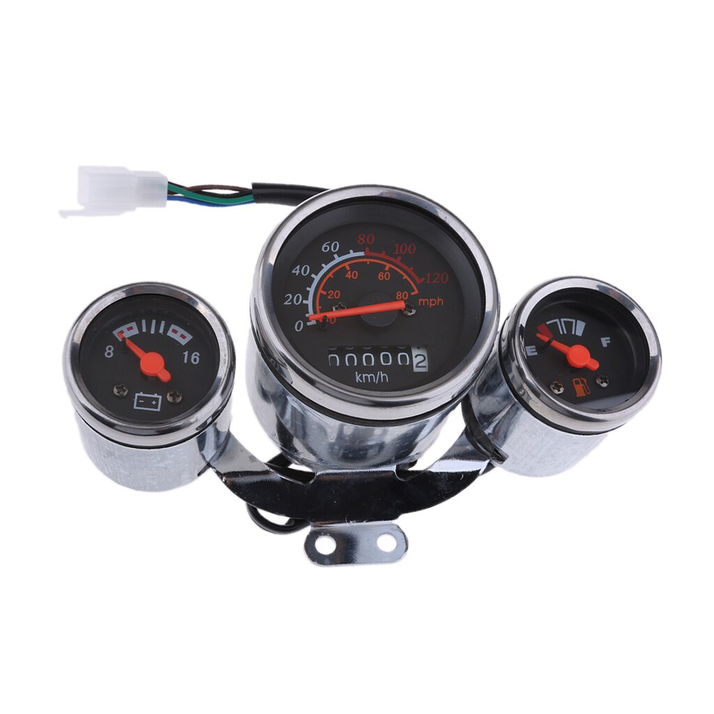 scooter speedometer gassmåler, klynge, passer til retro stil 49cc, 50cc - krom