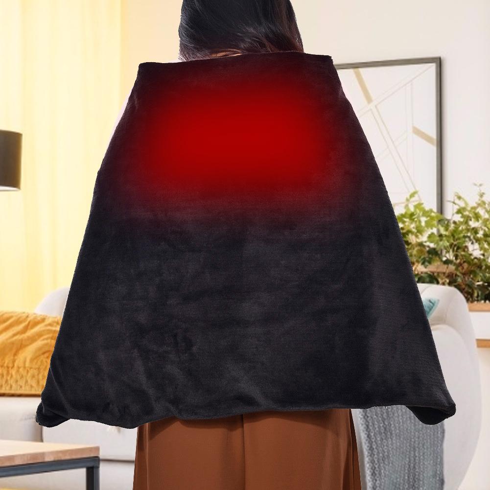 160*60CM USB Heated Shawl Wrap 3 Heat Setting Detachable Heating Pad Throw Blanket for Office Sofa Lounge: Default Title
