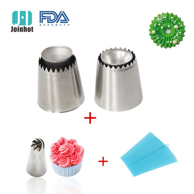 Cake Decorating Gereedschap Extra Grote Sultan Premium Piping Nozzle Voor Sultane Stijl Meringues: 4pcs