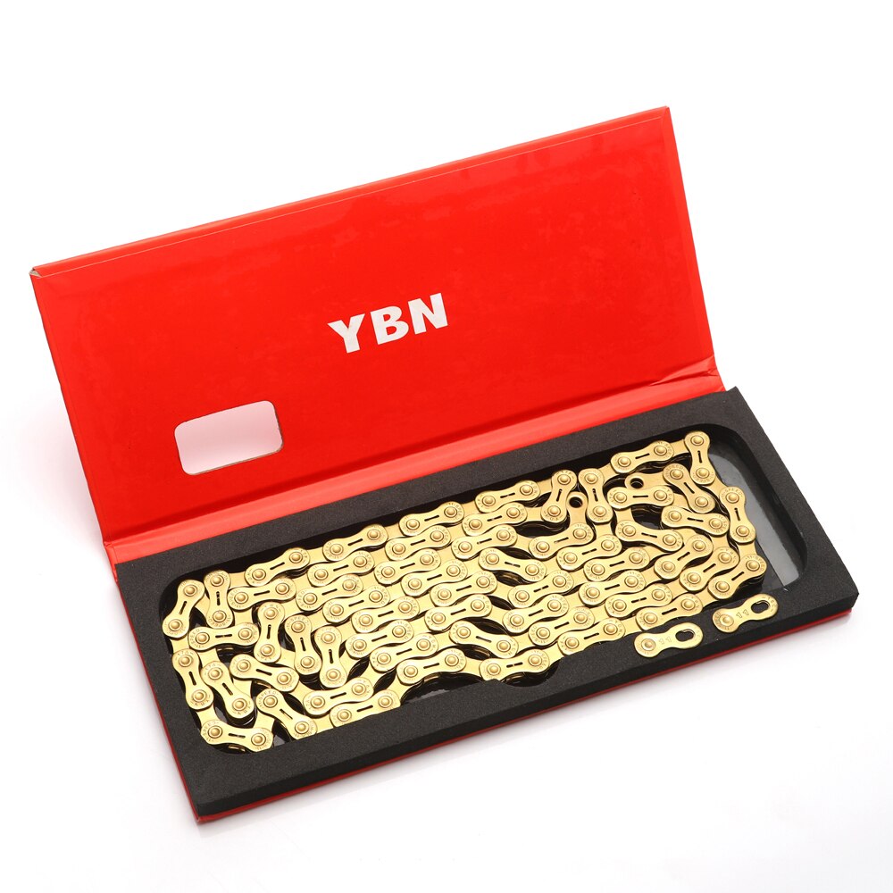YBN 11 Speed Chain Bicycle Half Hollow 10 Speed Chain Golden Mountain Road Bike 11 Variable Ultralight Boxed For Shimano/SRAM