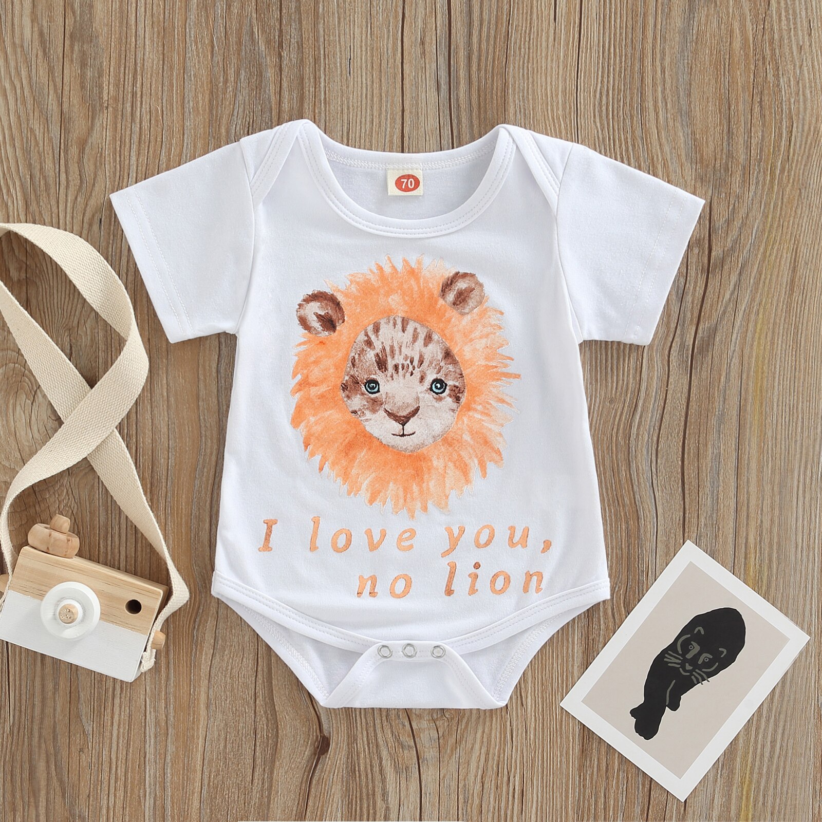 Summer Baby Boys Girls pagliaccetti Toddler Kids Playsuit tute Cotton Infant Cartoon Lion stampato vestiti per bambini