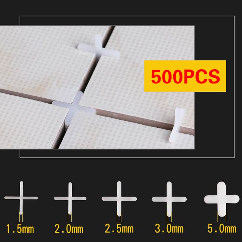 500Pcs Keramische Tegel Kloof Locator Plastic Cross 2Mm Keramische Tegel Wedge Locator Vloer Muur Leveling Systeem Leggen Tool