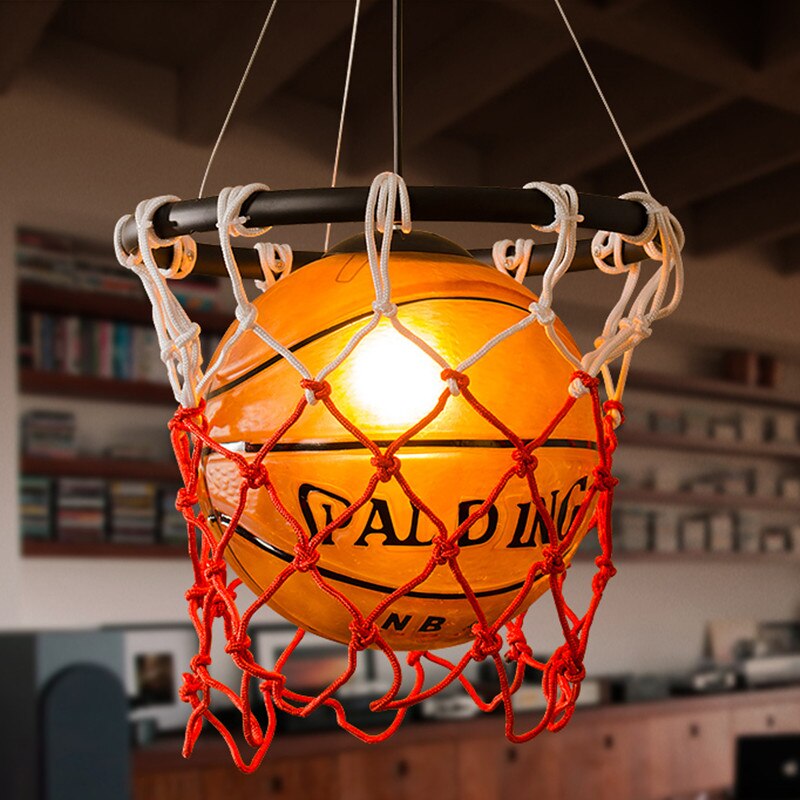 Basketbal Hanglampen Industriële Loft Opknoping Lamp Voor Kinderkamer Hanglamp Kinderen Home Deco Verlichtingsarmaturen