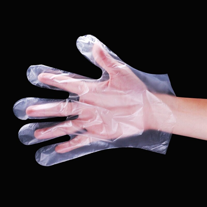 100 stuks plastic wegwerphandschoenen voor restaurantkeukens, barbecues, milieuvriendelijke voedselhandschoenen, beschermende handschoenen
