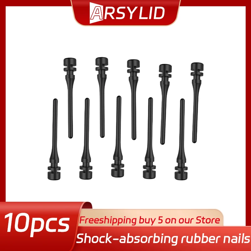 ARSYLID 10 Stuks 20 stuks 40 STKS Schroef Pin Klinknagel Rubber PC Fan Geluidsabsorptie Anti Trillingen Mount Siliconen schokabsorberende Nagels: green