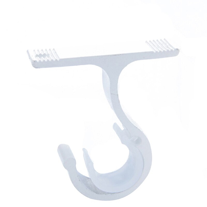 1 Uds., Accesorios para ventana, soporte de barra de cortina, soporte fijo resistente, estructura metálica, colgante, ajustable, fácil instalación, gancho para el hogar: white