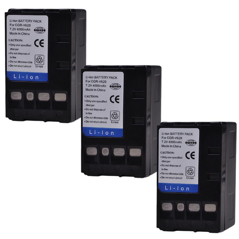 4000 mah cgr -v620 cgr  v620 cgr -v14s cgr -v610 v610 v620 batteri för panasonic nv -rx14 nv-rx18 nv-rx24 nv-rx27 rx37 rx18b rz10: 3 st