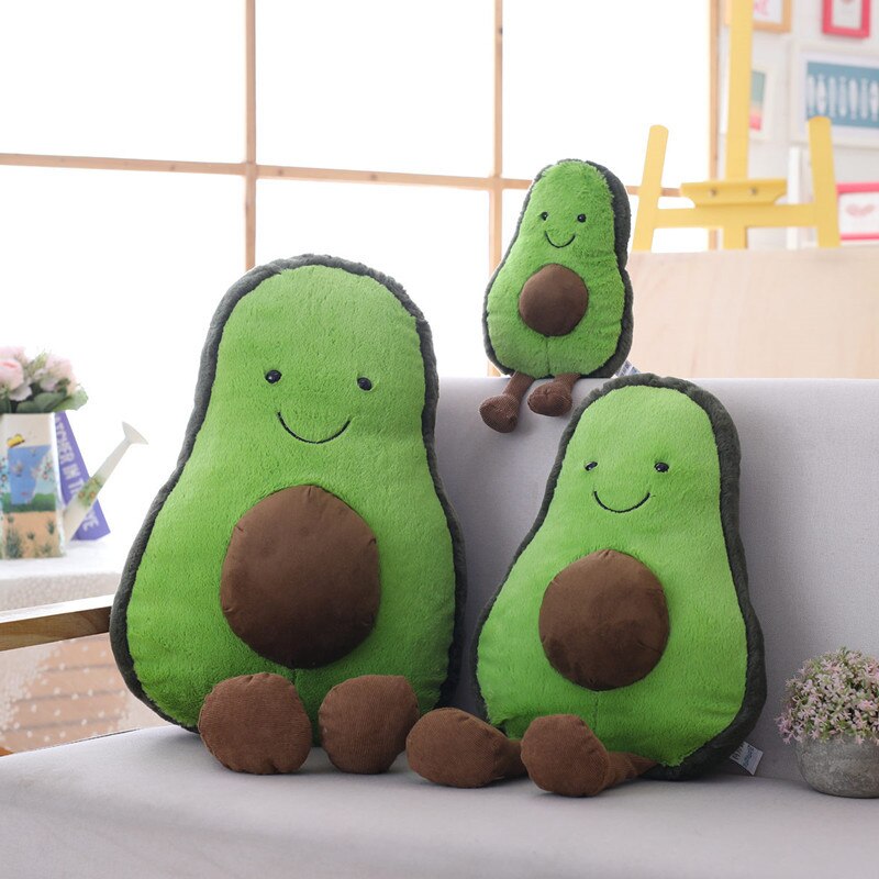 45cm Lovely Smile Avocado fruit vegetable food Anti-stress soft pillow cushion plush doll girl hobby Children toy