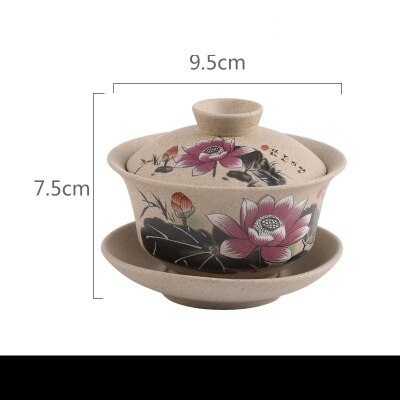 Chinese traditions gai wan tea set Bone China Tea Sets Dehua gaiwan tea porcelain pot set for travel Beautiful and easy kettle: 1