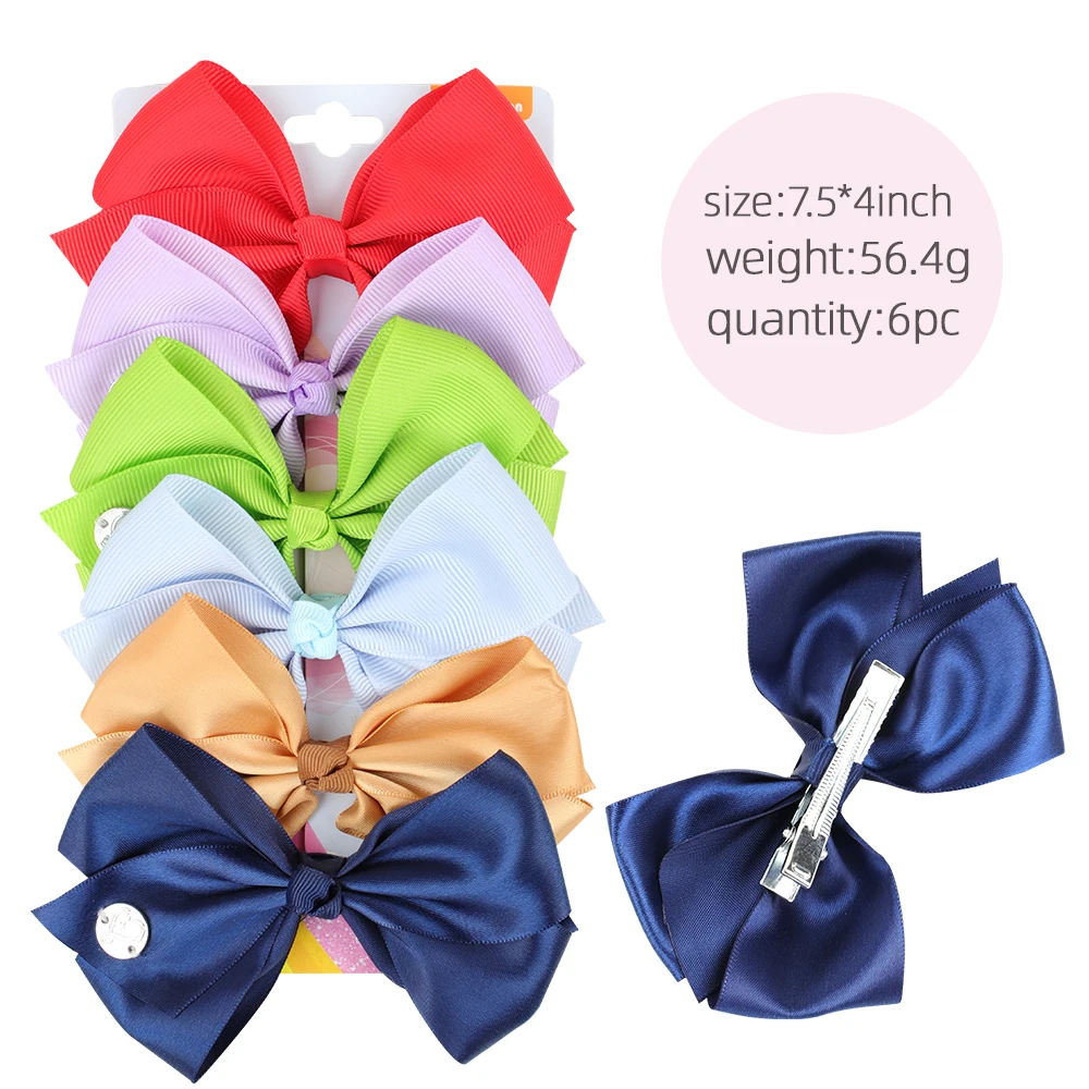 Ncmama-lazos de JOJO para niña, pinzas para el pelo, pasadores de agarre para el pelo, accesorios para el cabello de de , 5 ", 6 unids/set