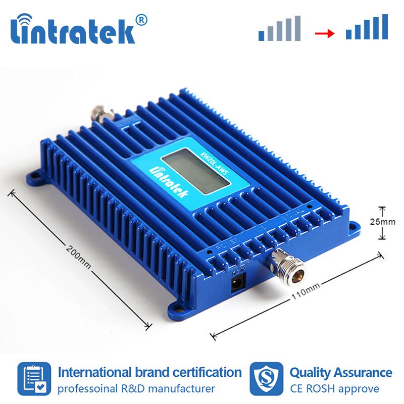 70DB Lintratek B7 2600mhz LTE 4G wzmacniacz sygnału komórkowego wzmacniacz 4G 2600 telefon komórkowy przekaźnik zespół 7 AGC LCD bez anteny s4