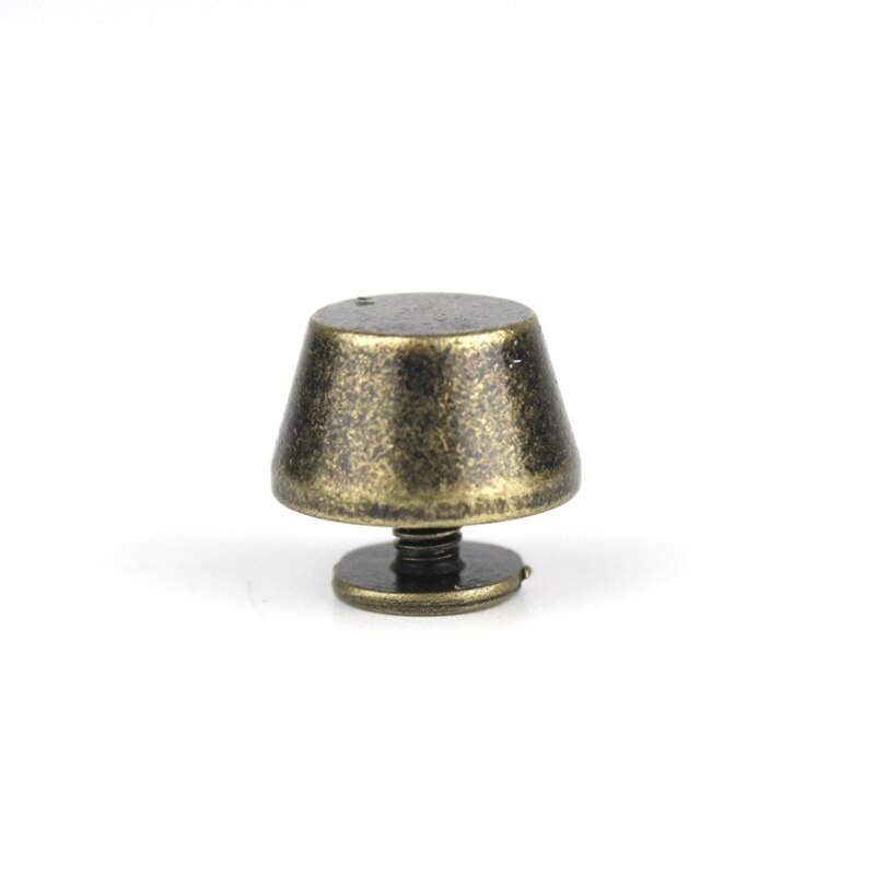 4 pièces de sacs à main de 12x7mm, pieds de protection du fond, clous plats en forme de seau, vis à l&#39;arrière, pointes Rivets, sac artisanal en cuir, décor de sac à main