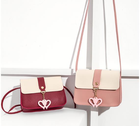 Mulheres de seda e metal dois saco fashionleather cruz-corpo bolsa casual bolsas e bolsas delicadas fivela mini sacos quadrados