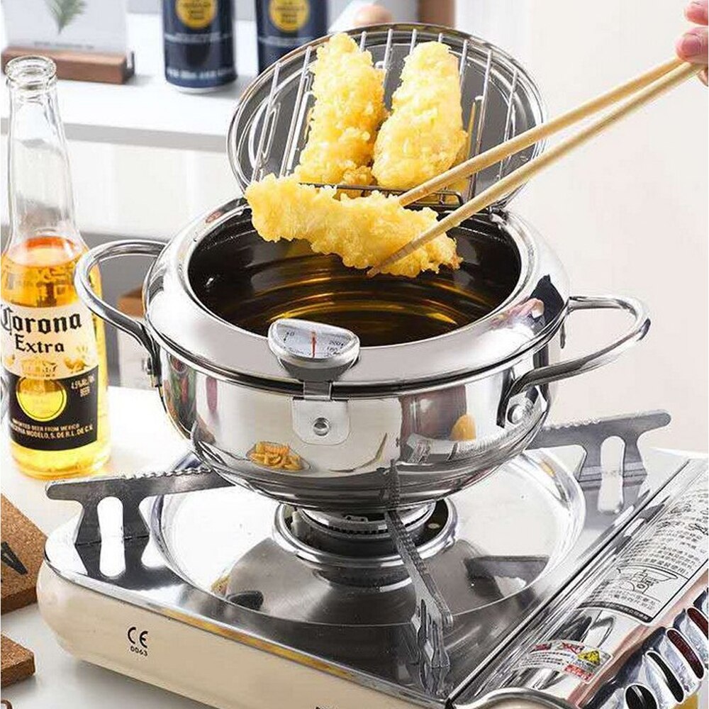Kök friteringsgryta termometer tempura fritöspanna temperaturkontroll stekt kycklingkruka matlagningsverktyg kök matbar