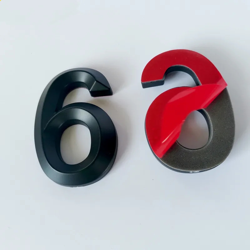 7CM Huisnummer Stickers 3D Zelfklevende Deurplaat Teken Cijfers Appartement Hotel Kantoor Deur Adres ABS Plastic Label