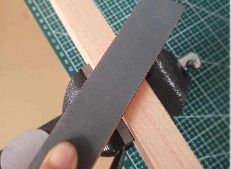 Regla de papel de lija para joyería, herramientas de pulido de madera de plástico, accesorio de pulido y molido abrasivo multifuncional
