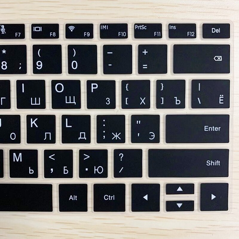 Ussian letter keyboard cover for huawei matebook  d14 d15 clear tpu keyboard stickers skin for matebook 13 x pro protector