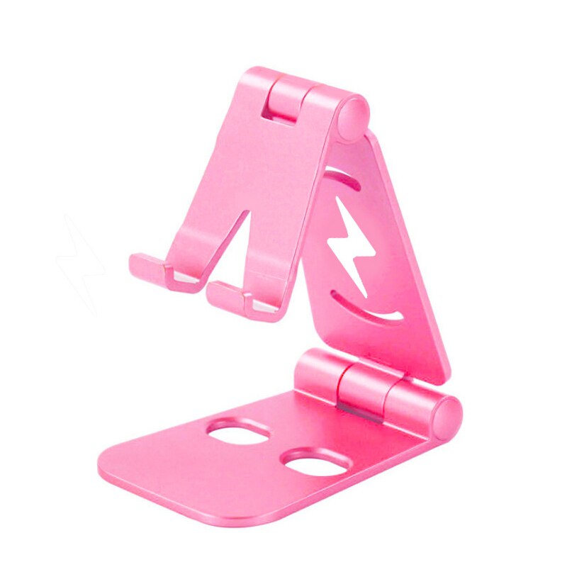 Mobile Desktop Lazy Double Folding Stand Holder Suitable For IPad Tablet Charging Base Adjustable Stand Holder For Mobile Phone: pink