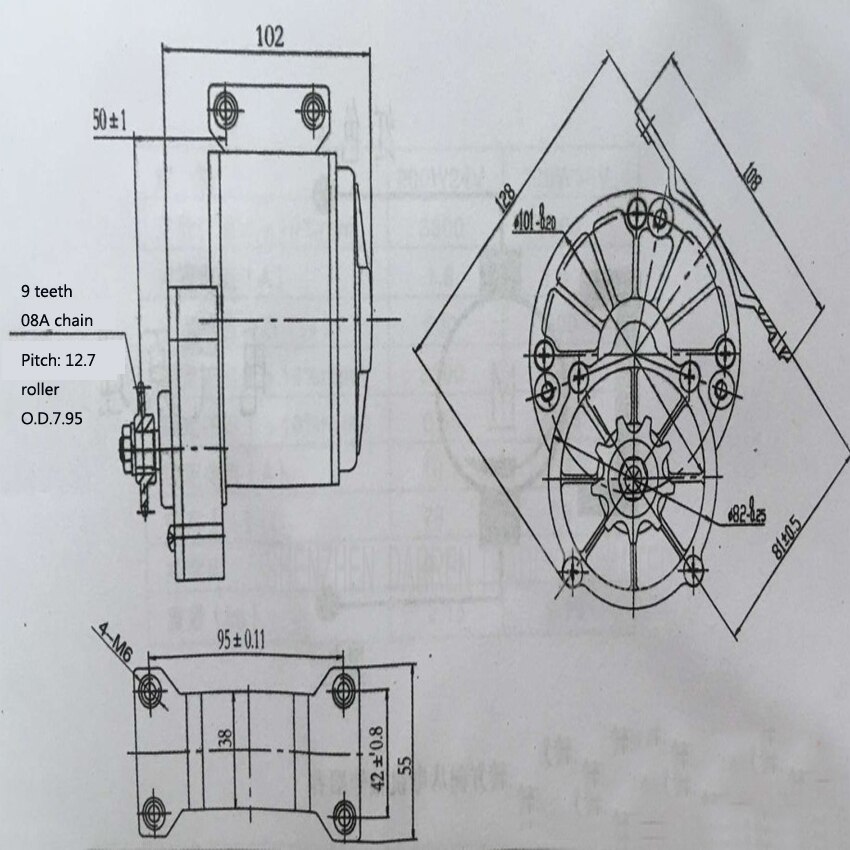 250 w 24 v reductiemotor borstel motor elektrische driewieler DC gear geborsteld motor Elektrische