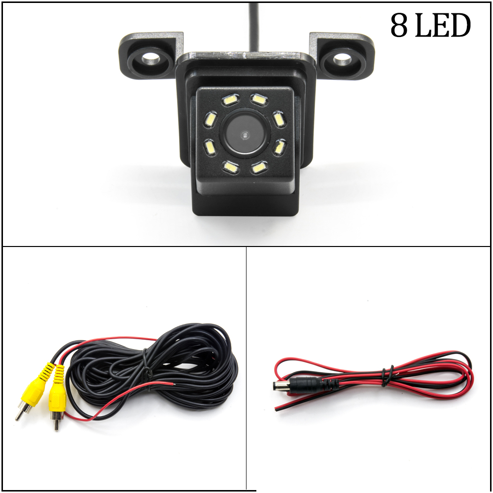 Vehicle Rear View Camera For SsangYong Tivoli/Tivoli XLV/Tivoli Air/LUVi Car Backup Reverse Parking Monitor: 8 LED Camera