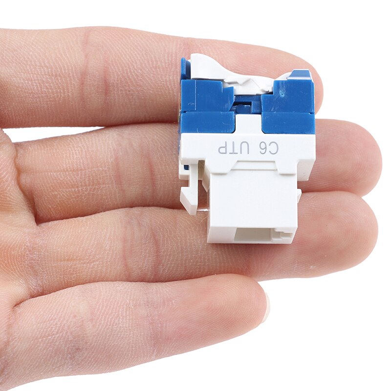 1pcs CAT6 Tool Less Keystone Jack,AMPCOM RJ45 Self-Locking Cat.5e Keystone Module Adapter No Punch-Down Tool Required Couplers