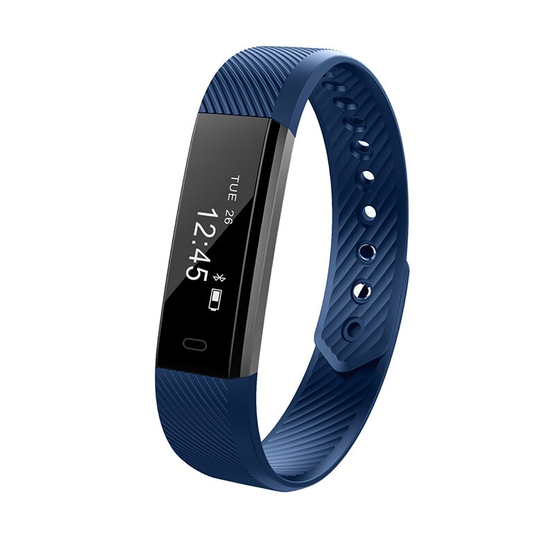 Smart Polsbandjes Fitness Tracker Smart Armband Stappenteller Bluetooth Slimme band Waterdichte Sleep Monitor Polshorloge: Blue