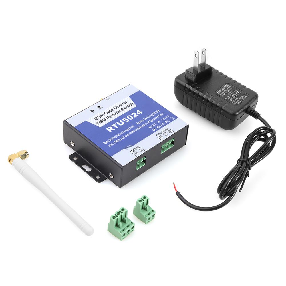 RTU5024 GSM Gate Opener Relay Switch Wireless Remote Control Door Access Switch Door Opener Free Call 850/900/1800/1900MHz: Type B US Plug