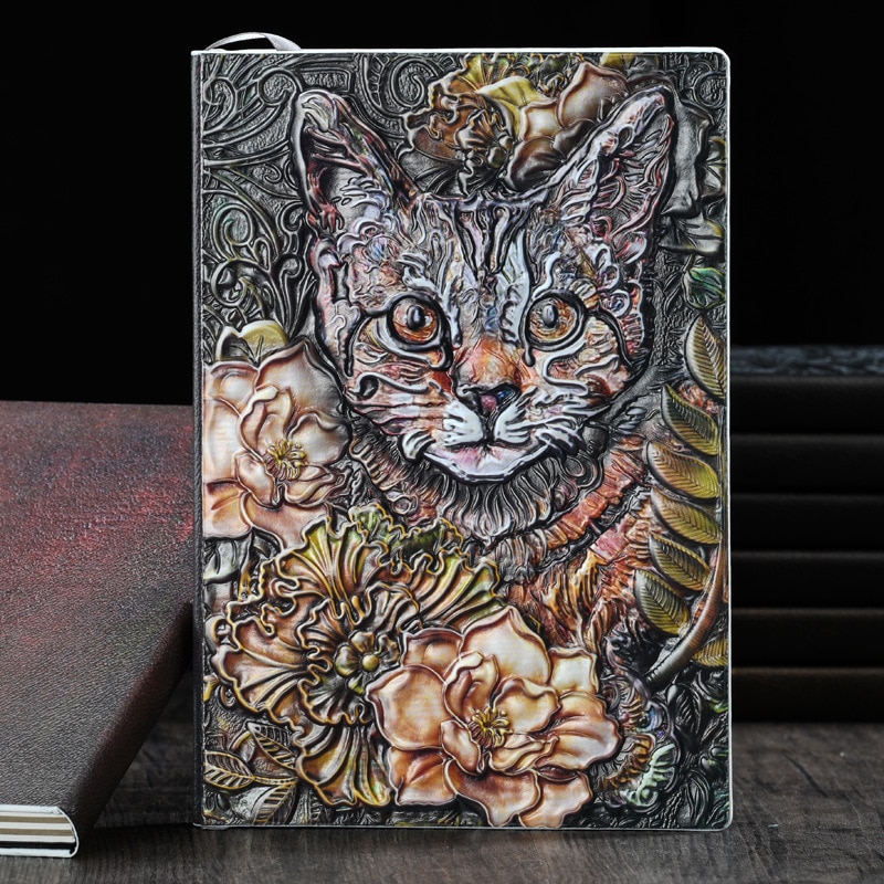 2022 Colourful 3D Engrave Planner Polychrome Animal A5 Planners Cute Notebook блокнот а5 Cute Kawaii School Notebooks