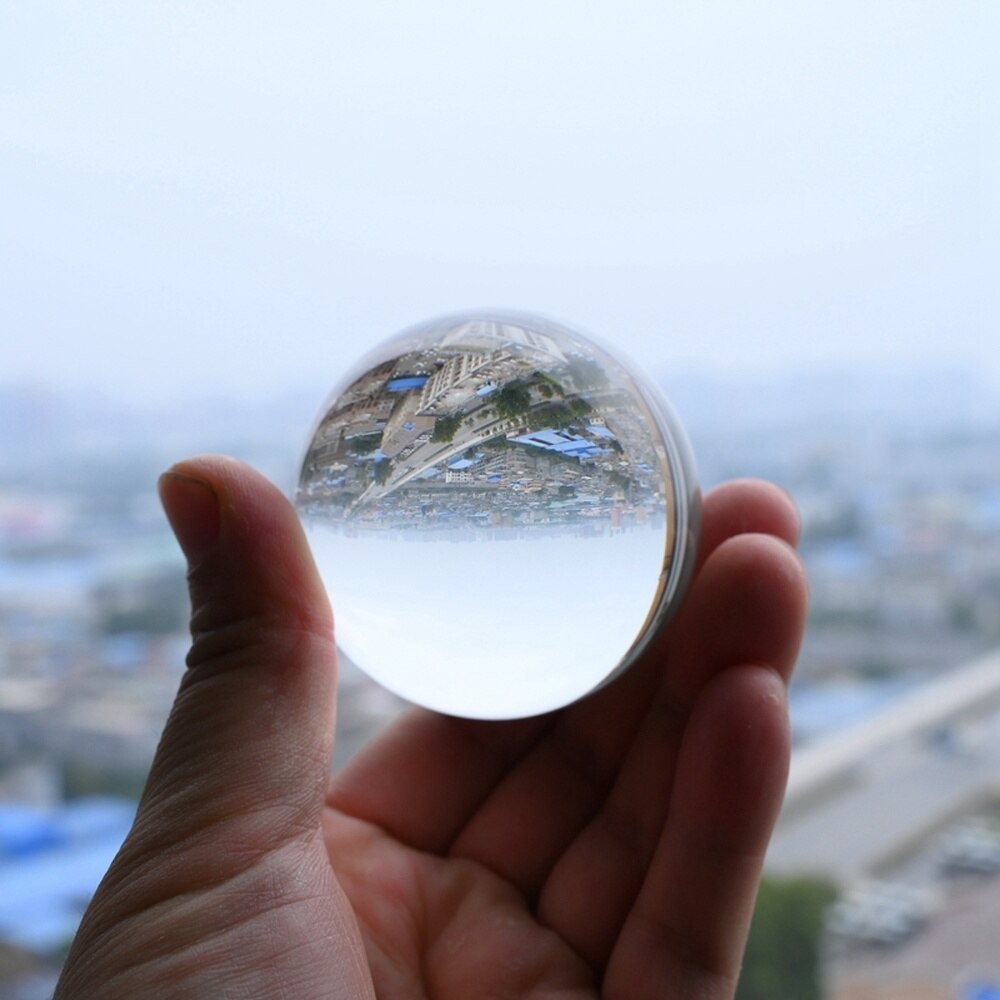 Clear Crystal Ball Large Transparent Glass Ball Lucky Rainbow Photo Ball Decoration Ball Crystal Craft Decoration