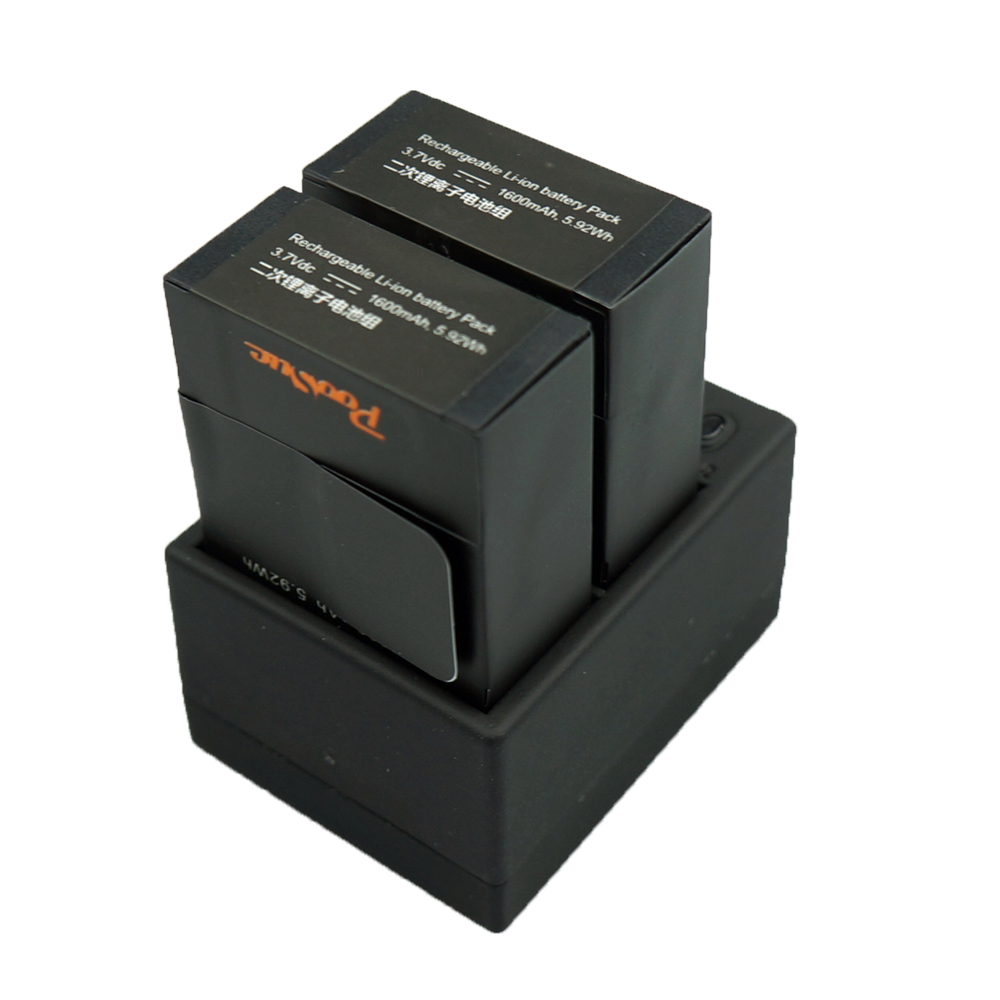 Baterías de AHDBT-301 de 3,7 V + cargador Dual USB para Gopro Hero3, batería AHDBT 302 Go Pro 3, color negro