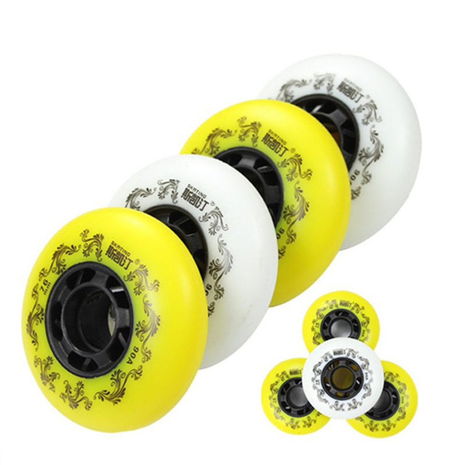 Japy Schlittschuh 90A Inline Rollschuhe Räder Slalom Bremsen Rollschuh Räder Für Straße Schiebe Freies skaten Patins Schuhe Rad