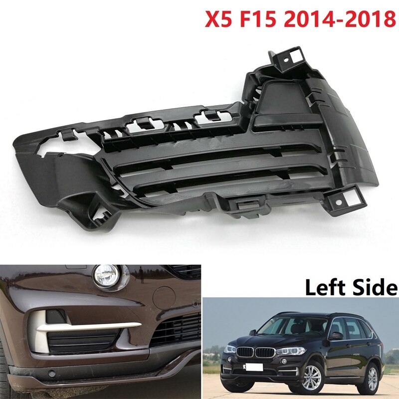 Linkerkant Voorbumper Grille Mesh Grill Cover Vent Zwart Voor Bmw X5 F15 51117307993: Default Title