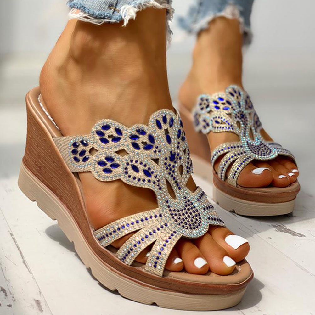 Karinluna-sandales à talons hauts à plateforme, chaussures d'été décontracté, Mules compensées et pantoufles pour femmes, sans lacet