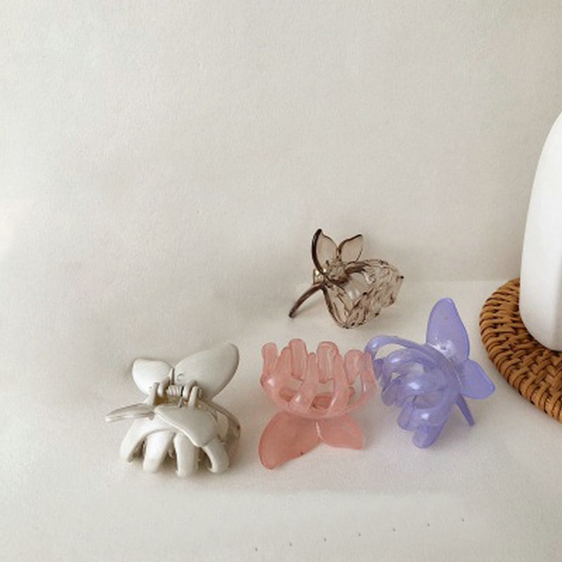 Butterfly hair clip grab ball akryl hode clip hår tilbehør kvinnelig hår clip head tilbehør