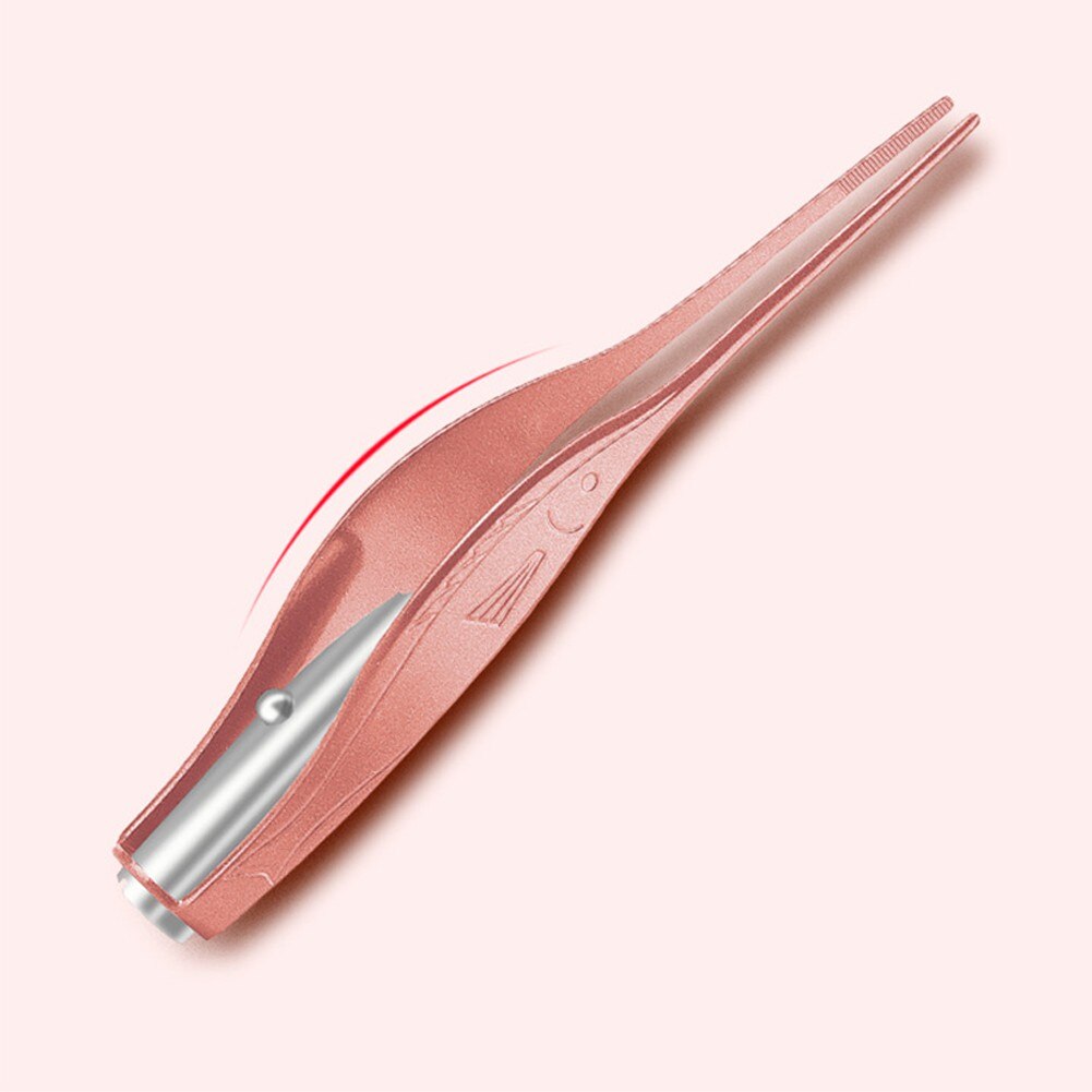 1pcs LED Flashlight Ear Pick Children Luminous Ear Spoon Ear Cleansing Tweezers No Irritation Swordfish Shape 3 Colors: Rose Gold