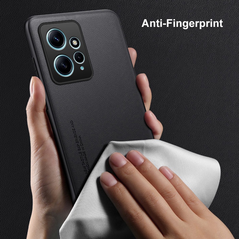 Funda de cuero PU de lujo para Xiaomi Redmi Note 12 4G, funda trasera de silicona mate, funda de teléfono de protección completa para Redmi Note12 Coque