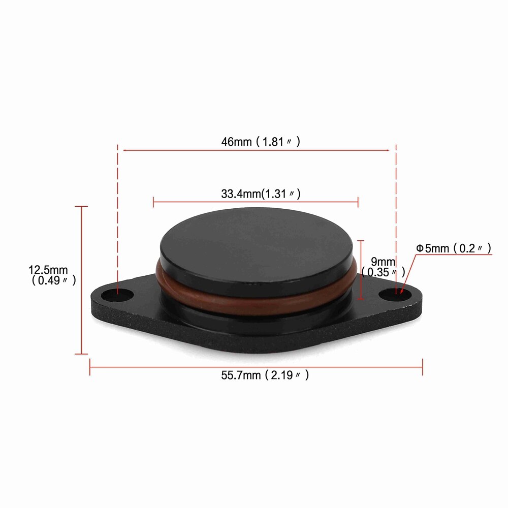 Tapas de aleta de remolino automático, tapones en blanco de eliminación con juntas Ntake para BMW M57, M57N, M57TU, YC101490, 6x22 MM y 6x33 MM: 6 x 22mm