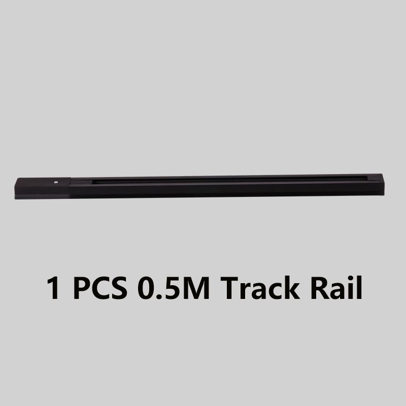 Spoorverlichtingsarmaturen Trackl Bar 0,5 m 2-draads railconnectorsysteem Universele railverlichtingsarmatuur voor led-spotplafondlamp: DONKERPAARS