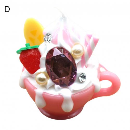 LLavero de simulación de pastel de fresa, colgante, correa de teléfono móvil, accesorios de bolsa: D