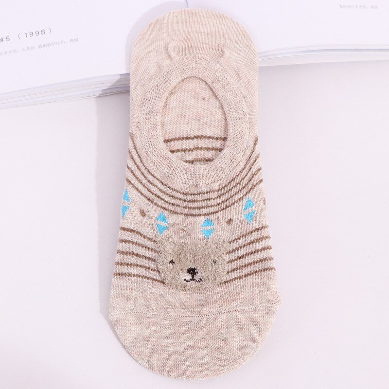 Meias de barco femininas, meias curtas de algodão de animais invisíveis e coloridas, confortáveis, para o verão, 1 par xg36 2 peças: xg36ka