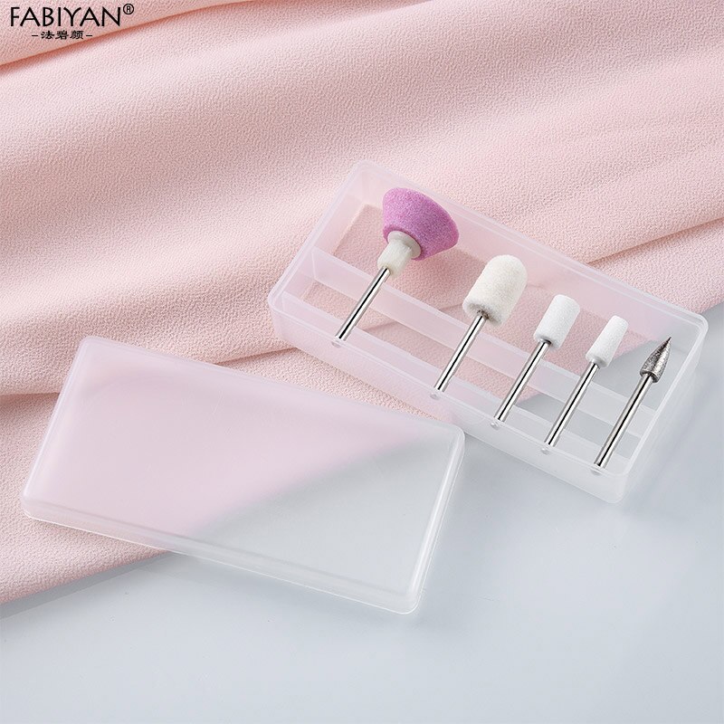 5PCS Bits Nail Art Drill Buffer File Polishing Electric Sander Sanding Grinding Head Tips Machine DIY Manicure Polished Tool Set