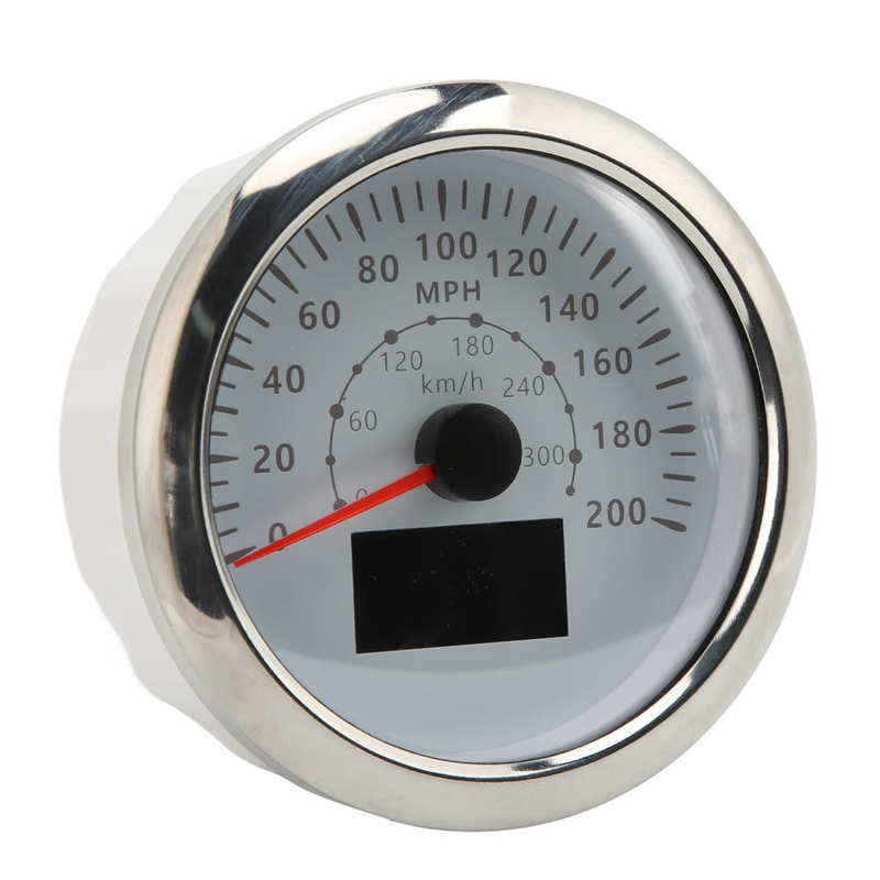 85Mm Gps Snelheidsmeter 0 ‑ 200MPH 0 ‑ 300 Km/h IP67 Waterdichte Digitale Kleurrijke Backlight Kilometerteller Voor Rv Boot gps Velometer