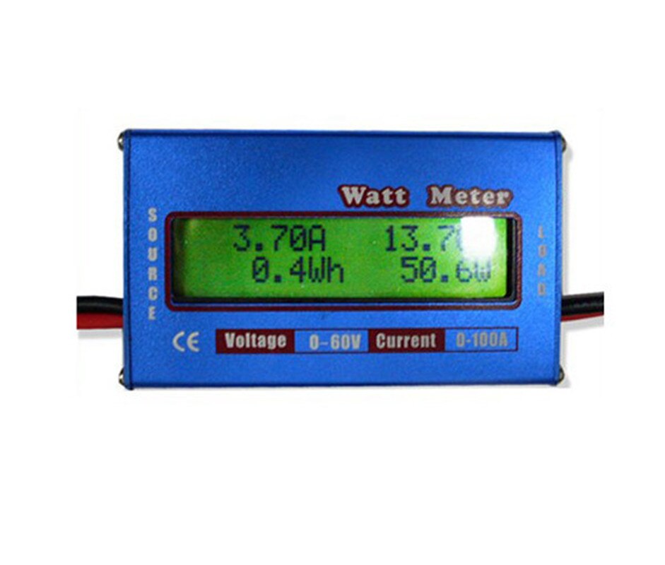 Digital Wattmeter Watt Meter Power Meter DC 60V 100A Balance Voltage Battery Checker