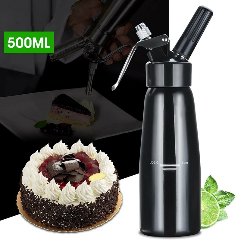 Dispensador de crema de acero inoxidable-fabricante de crema batida -batidor de nata de -500 Ml grande