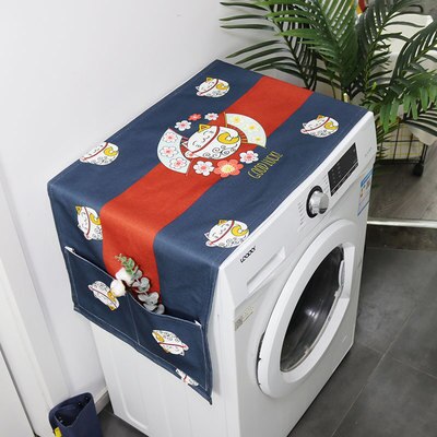 Japanse Stijl Lucky Cat Eenvoudige Wasmachine Deksel Waterdicht Koelkast Deksel Magnetron Stof Doek Handdoek Cover: 09