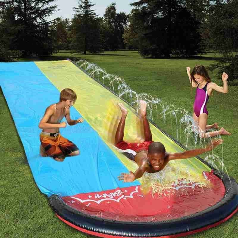 Tobogán de agua individual o doble para niños, tabla de surf inflable para verano, esquí acuático, juegos de césped al aire libre, juguetes deportivos