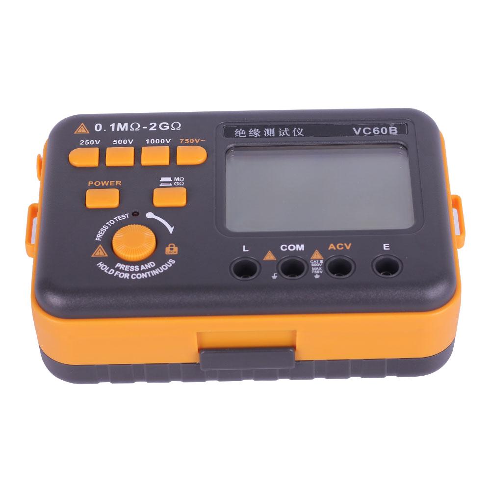 Isolatieweerstand Tester Digitale Ohm Meter Megohmmeter GR Vc60b Dcv Megohm Voltage 250 500 1000v Acv 750v Met 1999 Count Large Lcd Display Data Hold Backlight 683628482