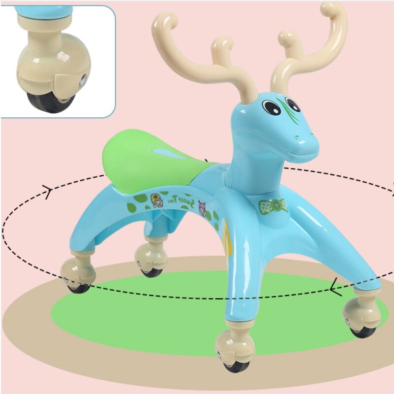 Children's Twist CarChildren's Balance Car Universal ManChildren's stroller for indoor useIn wintera shipment: Blue