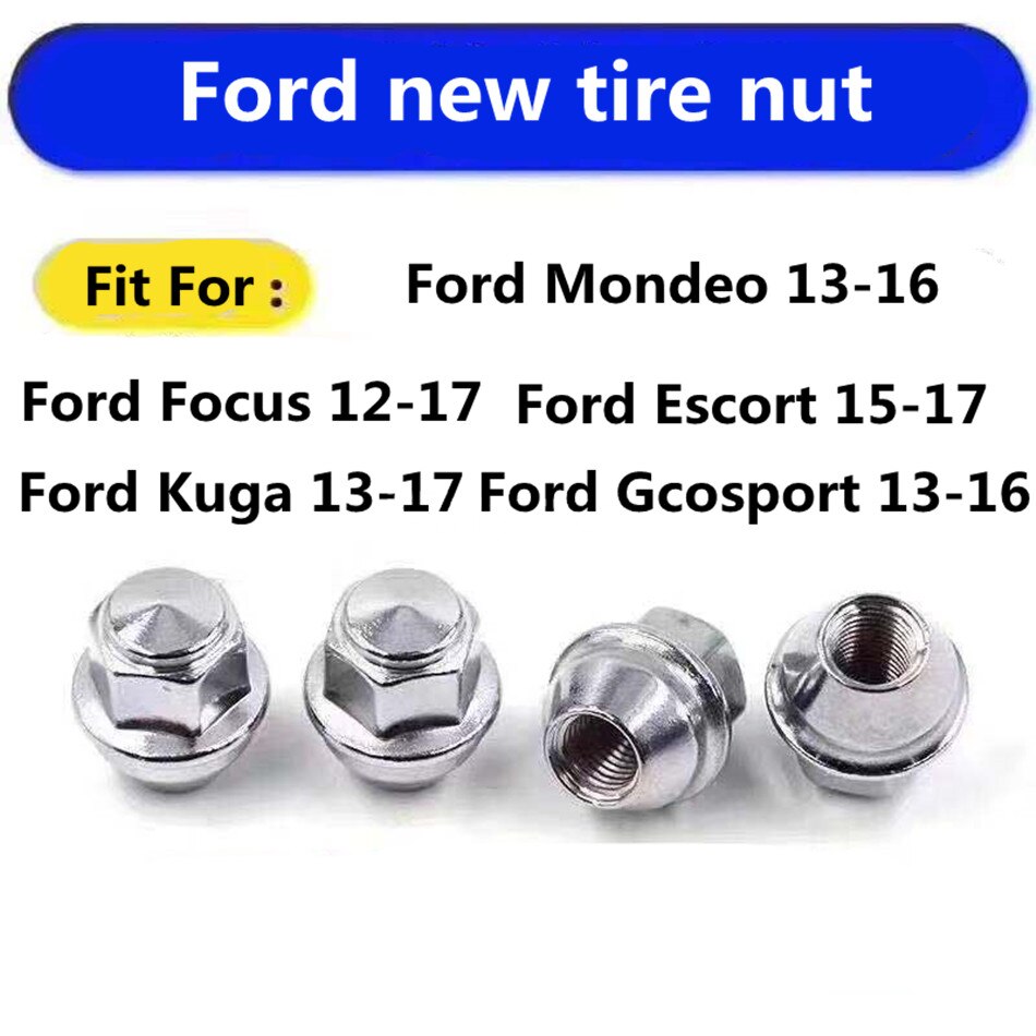 thumbnail image 2 of TWD Chrome Alloy Wheel Nuts M12x1.5 For Ford Focus Mk1 Mk2 Mk3 Mk4 ST RS - 19mm Hex, 1N-FOCUS 2 of 3